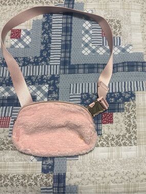 lululemon athletica Pink Sherpa Belt Bag